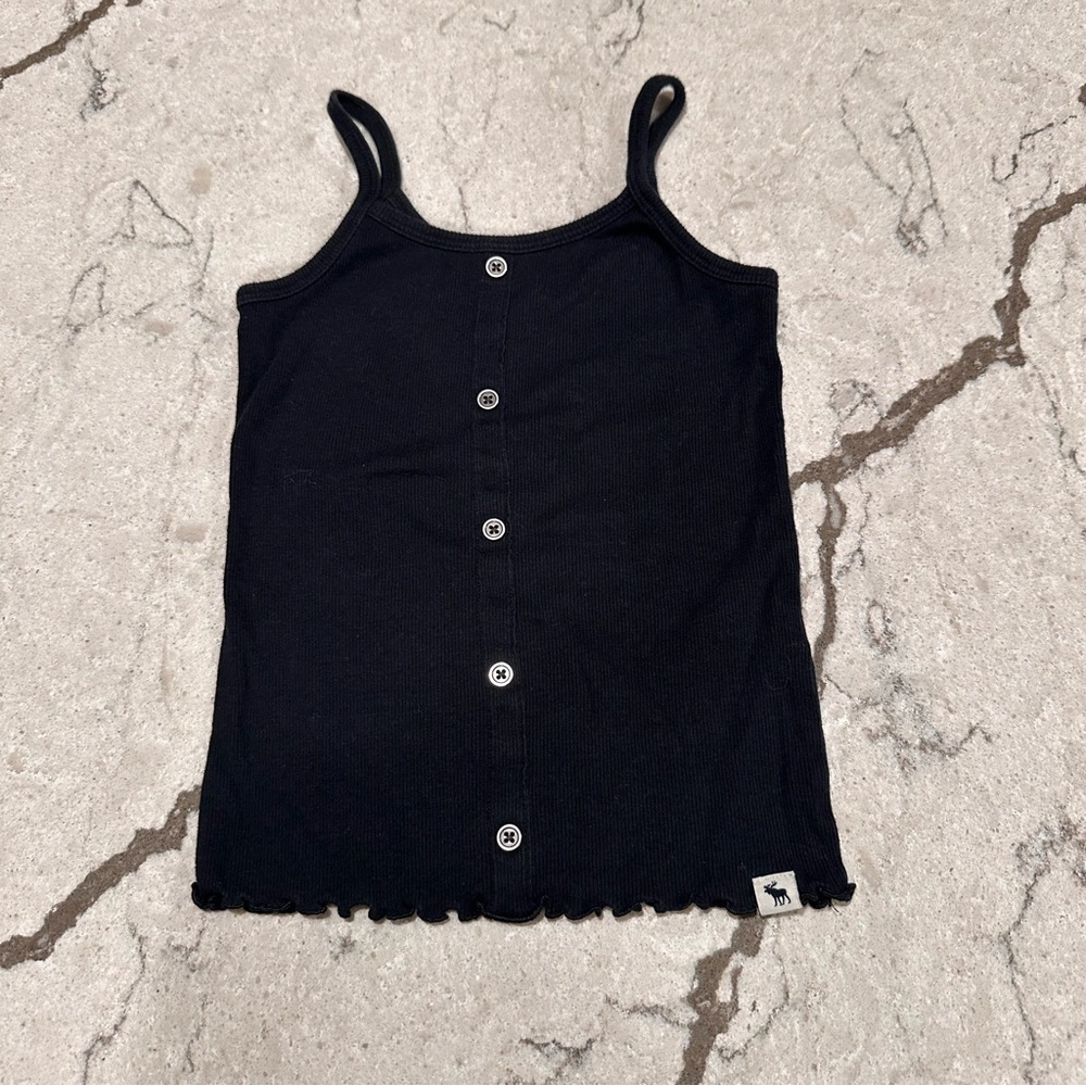Abercrombie Kids Black Button-Front Tank Size 5-6